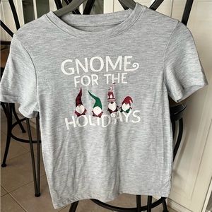 “Gnome For the Holidays” Christmas tshirt/sleepwear shirt. Kids size 10.